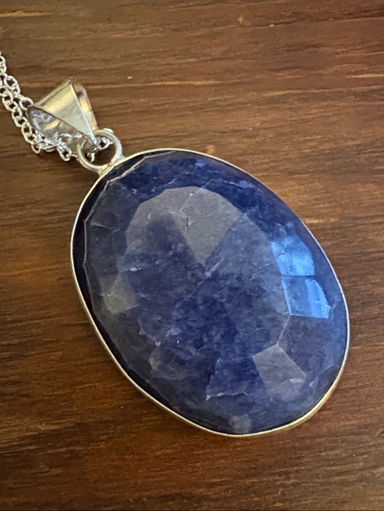 Jewelry - Lapis Lazuli Faceted Stone Pendant Necklace